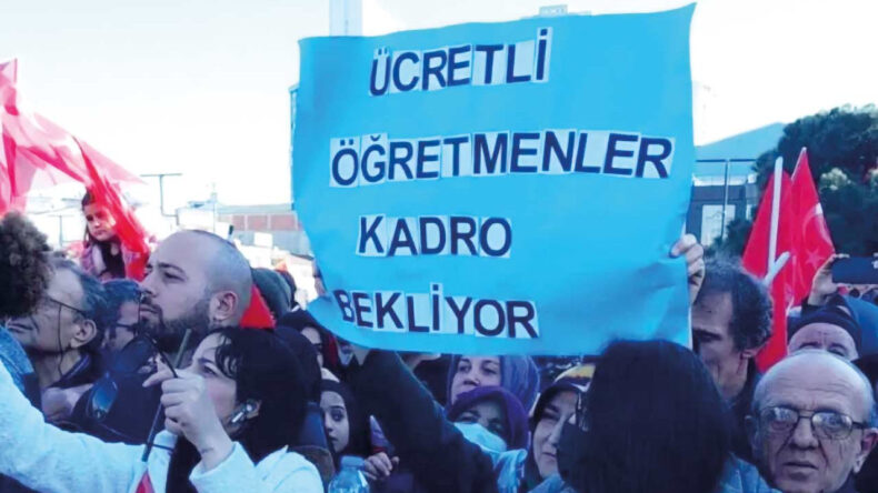 &Uuml;cretli &ouml;ğretmen maaşları a&ccedil;lık sınırının altında kalmaya devam ediyor