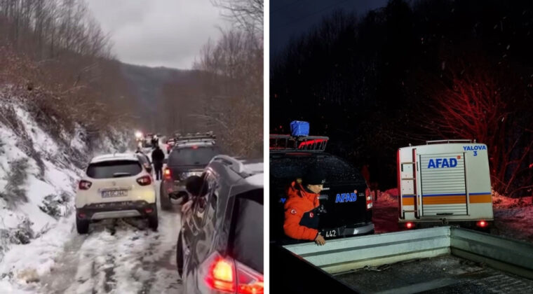 Yalova'da Mahsur Kalan 35 Kişi Kurtarıldı