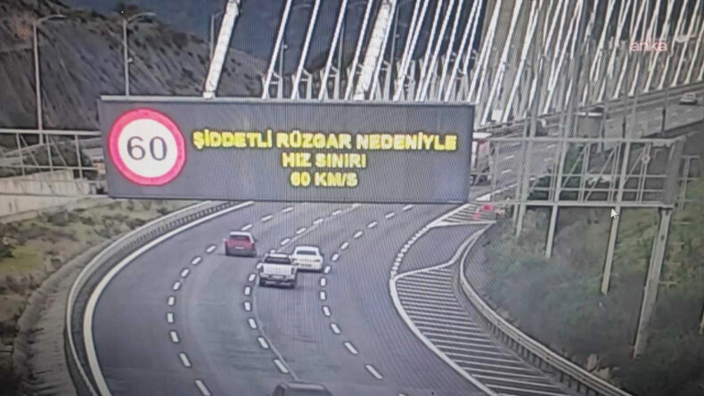 Yavuz Sultan Selim Köprüsü'nde Şiddetli Rüzgar Alarm Seviyesi İkiye Yükseldi