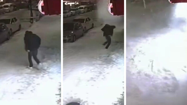 İş Yerinden &Ccedil;ıkan Gen&ccedil;, Kar Yığınının Altında Kaldı