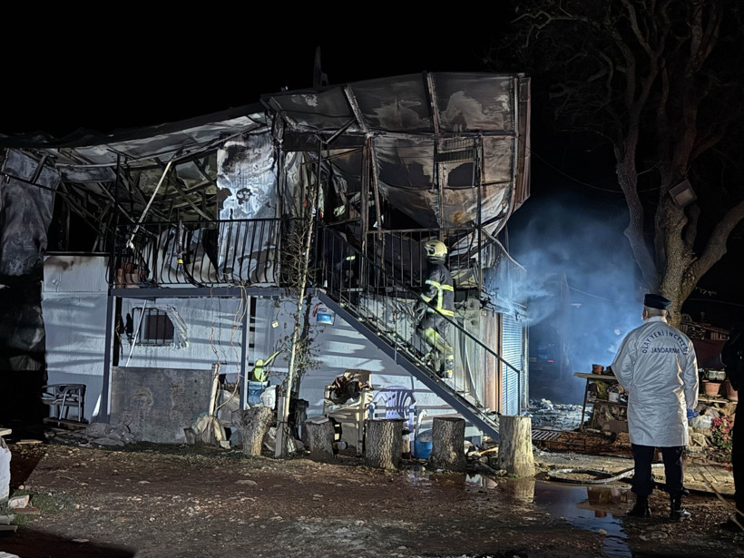 Prefabrik ev yangını