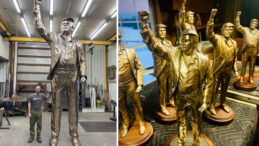 Altın Kaplama Trump Heykeli Krizi: '&Ouml;dememi Yapmadan Alamazlar'