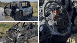 Ara&ccedil; Aniden Alev Aldı: S&uuml;r&uuml;c&uuml; Son Anda Dışarı Atladı