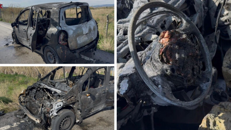 Araç Aniden Alev Aldı: Sürücü Son Anda Dışarı Atladı