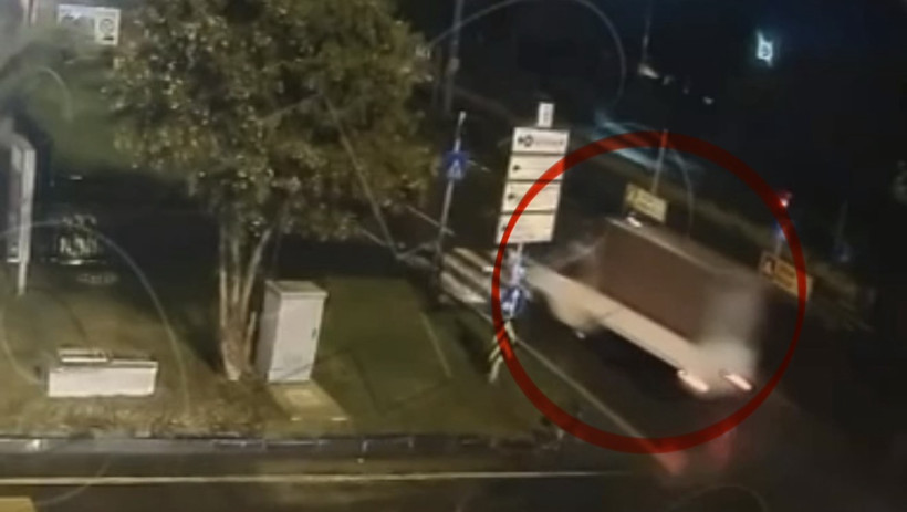 Kaza anı güvenlik kamerası görüntüsü