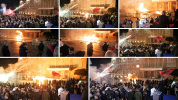 Başkent Tiran'da Başbakanlık Binasına Molotoflu Saldırı