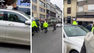 Bebek'te Trafiği Durduran Kadın Hastaneye Sevk Edildi