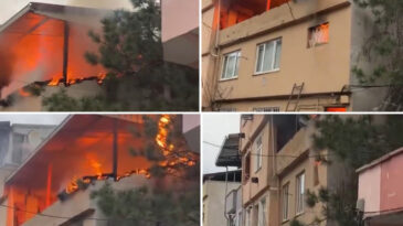 Bursa'da Evdeki Yangın Korkuya Neden Oldu