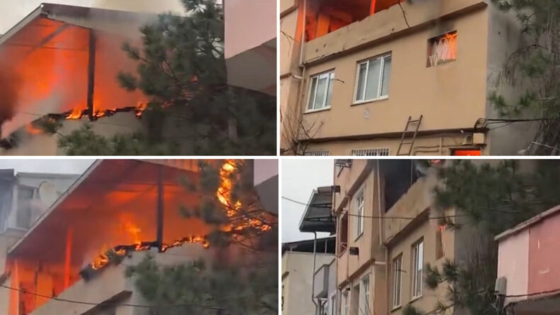 Bursa'da Evdeki Yangın Korkuya Neden Oldu