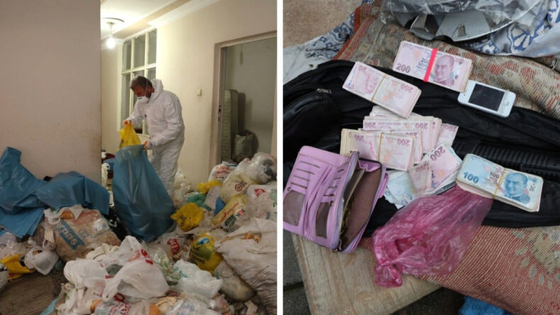 &Ccedil;&ouml;p Evden Ruhsatsız Silah ve 115 Bin Lira &Ccedil;ıktı