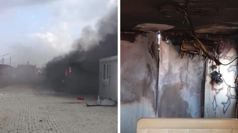 Depremzedelerin Yaşam Alanındaki Yangın