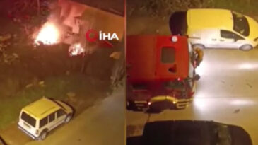 Evini Ateşe Veren Şahıs, İtfaiyenin Yolunu Kesti