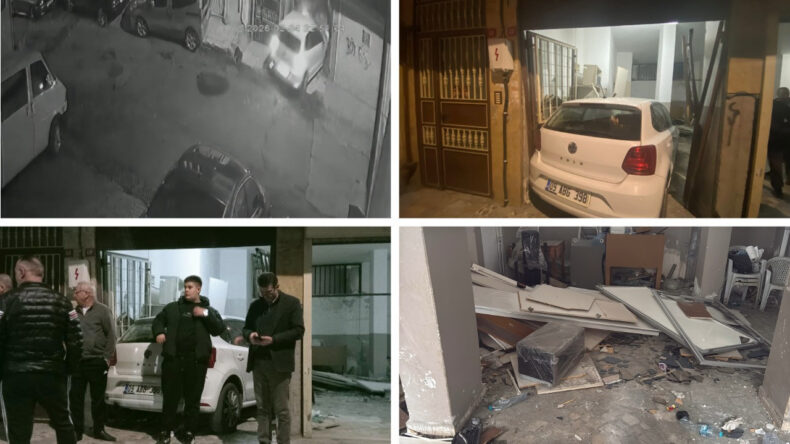 Fren yerine gaza basan acemi s&uuml;r&uuml;c&uuml; ortalığı birbirine kattı