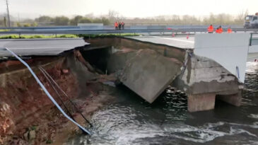 İki &Uuml;lkede Felaket: Can Kaybı ve Yaralılar, Otoyol &Ccedil;&ouml;kt&uuml;