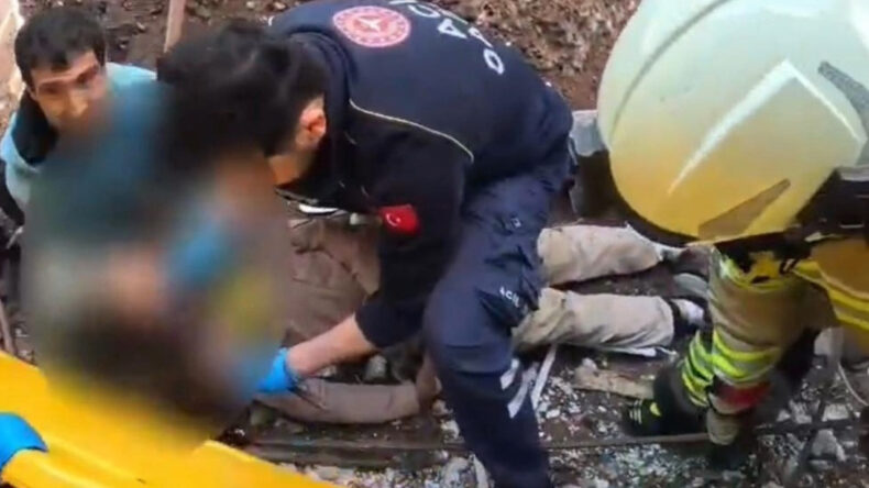 İnşaat Alanında İşçi Başına Demir Saplandı