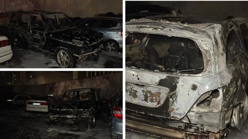 Isınmak İçin Ateş Yaktı, 5 Araç Küle Döndü