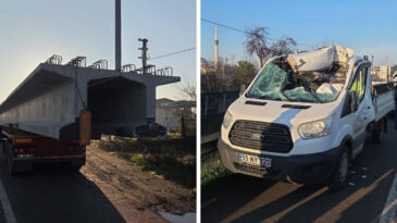 Kamyonet Beton Bloğa &Ccedil;arptı: S&uuml;r&uuml;c&uuml; Hayatını Kaybetti