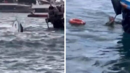 Karak&ouml;y'de Yolcu Vapuru Tekneye &Ccedil;arptı