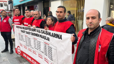Karşıyaka Belediyesi İş&ccedil;ileri Maaş İ&ccedil;in Y&uuml;r&uuml;d&uuml;