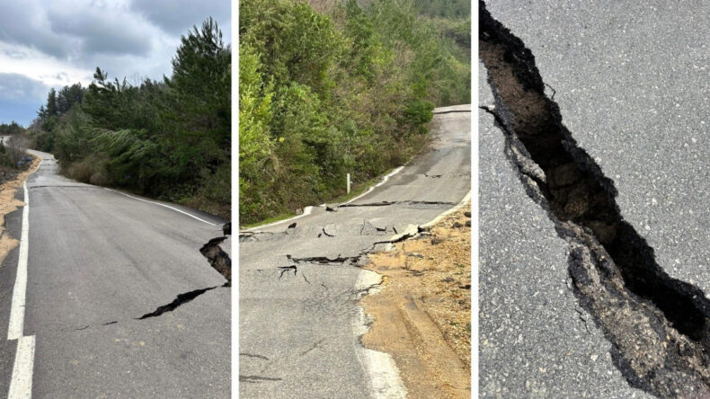 Kastamonu'da Heyelan Sahil Yolunu Kapattı