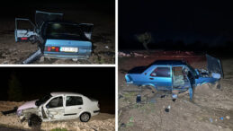 Kaza Sonrası Otomobilden Geriye Demir Yığını Kaldı