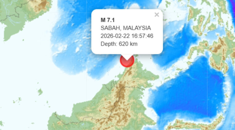 Malezya'da 7,1 Şiddetinde Deprem Ger&ccedil;ekleşti