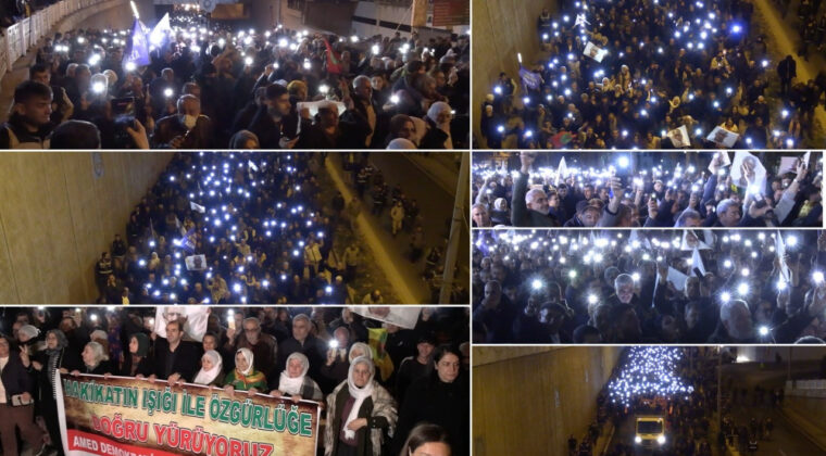 &Ouml;calan&rsquo;ın T&uuml;rkiye&rsquo;ye Getirilmesinin Yıld&ouml;n&uuml;m&uuml;nde Diyarbakır'da Protesto Y&uuml;r&uuml;y&uuml;ş&uuml;