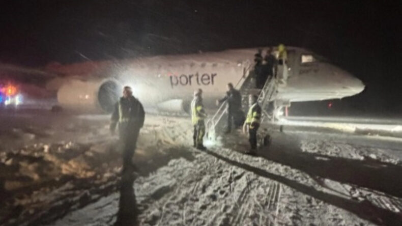 Pistten Çıkan Uçakta Korku Dolu Anlar