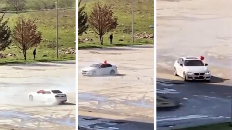 Plakayı Gizleyip Drift Yapan Sürücü Cezadan Kaçamadı
