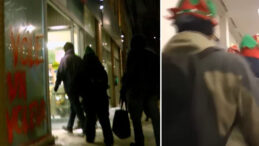 Robin Hood Gibi Giyinip &Ccedil;aldıkları Gıdaları Dağıttılar