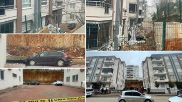 Sitede Panik! İstinat Duvarı &Ccedil;&ouml;kt&uuml;; 4 Daire ve 3 Ara&ccedil; Hasar G&ouml;rd&uuml;