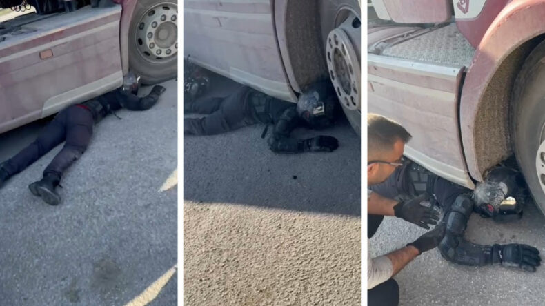 TIR'ın Altından Kurtulan Kurye: "Ekipmanlarım Sayesinde Hayattayım"