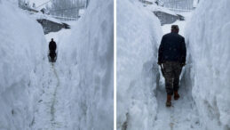 Tunceli'de Kar Kalınlığı İnsan Boyunu Aştı