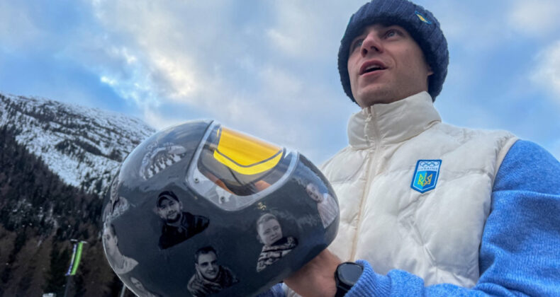 Vladyslav Heraskevych, Savaşta Kaybettiklerini Kaskında Yaşatıyor