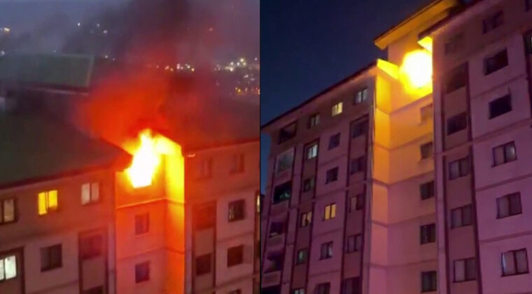 Yangında Evdeki T&uuml;p Patladı, Facianın Eşiğinden D&ouml;n&uuml;ld&uuml;