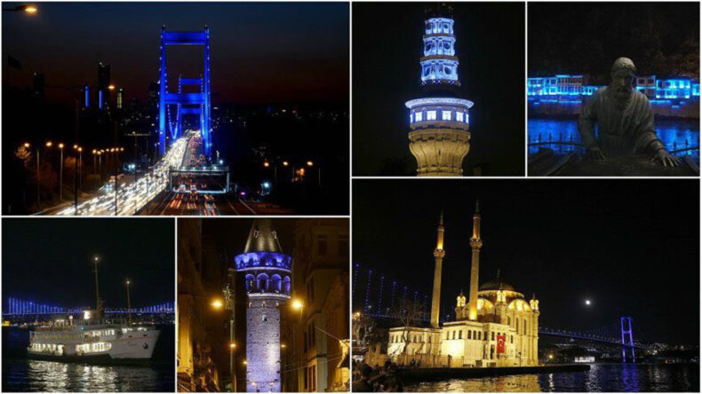 2 Nisan&rsquo;da T&uuml;rkiye mavi ve kırmızıya b&uuml;r&uuml;necek