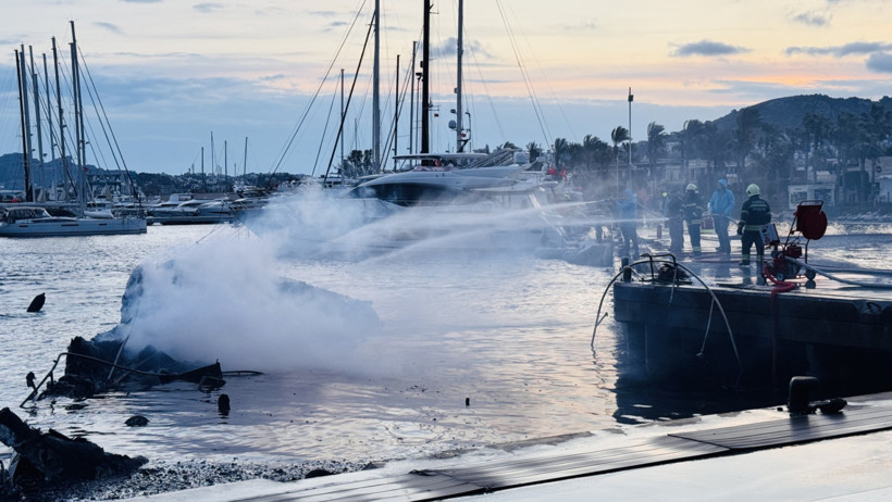 Yangın alanından bir görüntü