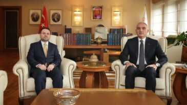 Adalet Bakanı G&uuml;rlek'ten Bakan Ersoy'a ziyaret