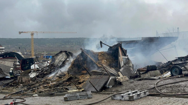 Ahır Yangınında &Ccedil;ok Sayıda Hayvan Hayatını Kaybetti
