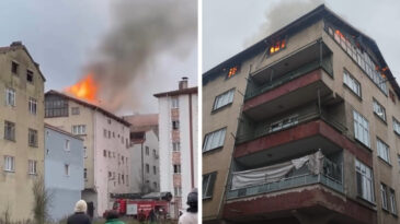 Akşam Saatlerinde Başlayan Yangın &Ccedil;atıyı K&uuml;le &Ccedil;evirdi