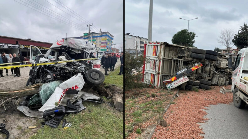 Ambulans kağıt gibi ezildi: &Ouml;l&uuml; ve yaralılar var