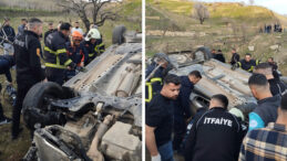 Ara&ccedil; şarampole yuvarlandı, baba ve kızı hayatını kaybetti