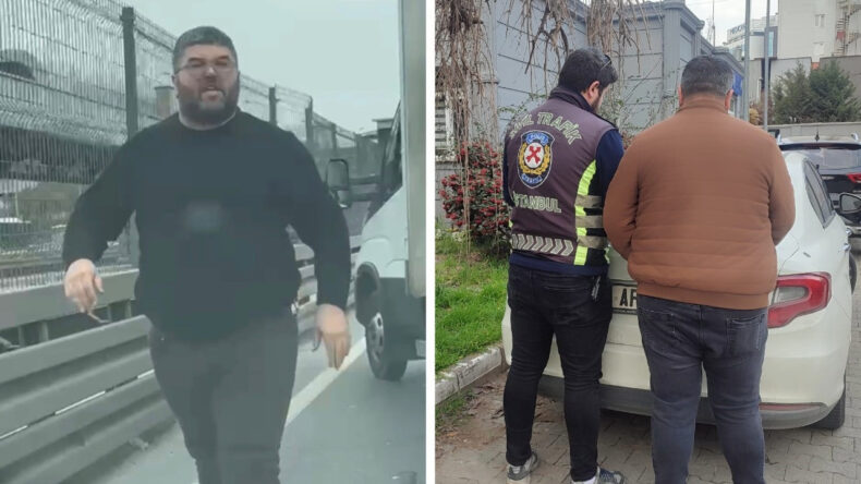 Aracın &Ouml;n&uuml;n&uuml; Kesip Tehdit Eden Şof&ouml;re 183 Bin Lira Ceza