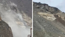 Artvin-Şavşat Kara Yolu Heyelan Nedeniyle &Ccedil;ift Y&ouml;nl&uuml; Ulaşıma Kapandı