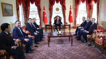 Erdoğan, T&uuml;rk Devletleri Teşkilatı Heyetini Kabul Etti