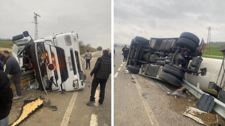 Feci Kazada TIR Şof&ouml;r&uuml; Hayatını Kaybetti