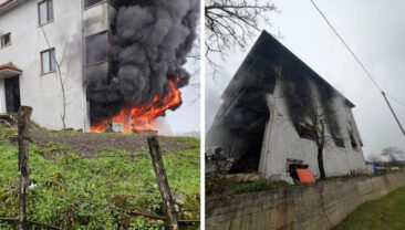 Garajda &Ccedil;ıkan Yangında 6 Ara&ccedil; Yandı