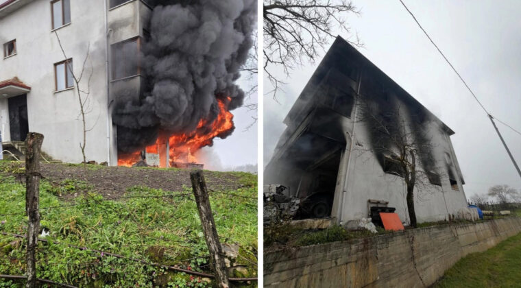 Garajda &Ccedil;ıkan Yangında 6 Ara&ccedil; Yandı