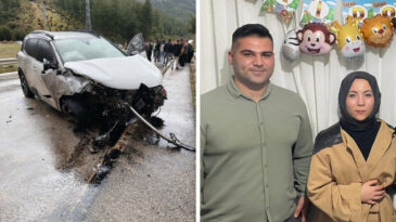 Gen&ccedil; &ccedil;ift yan yana uğurlandı