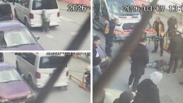 Geri manevra yapan minib&uuml;s yaya ge&ccedil;idindeki kadına &ccedil;arptı: Kadın aracın altında kaldı